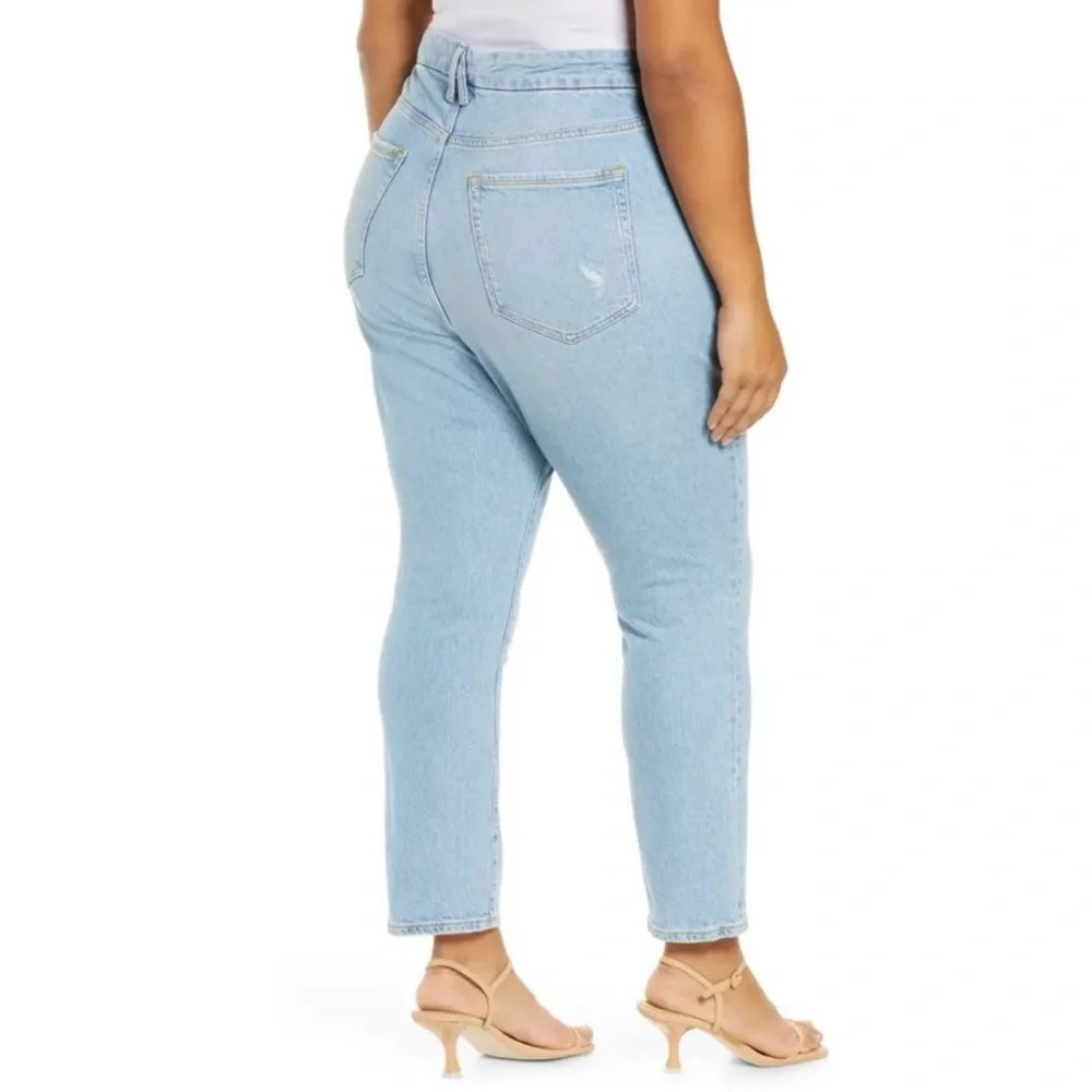 Good American Good Classic Ripped High Waist Slim Jeans Size 24